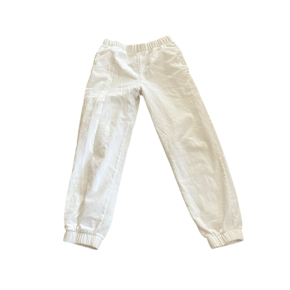Brandy Melville White Elastic Cuffed Joggers size Medium